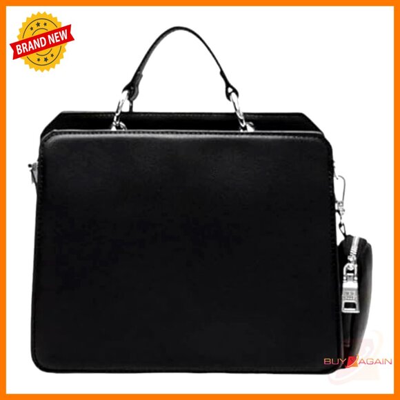 Convertible Crossbody Bag with Removable Strap, Vegan Leather, 2 Compartments - Picture 4 of 6